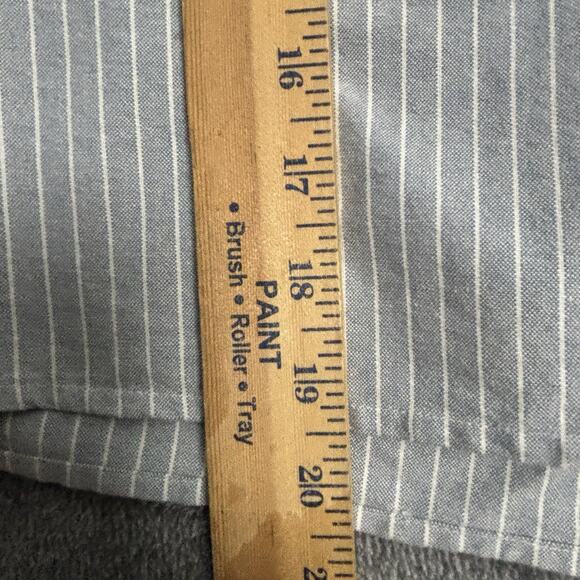 Madewell Button Down Shirt Womens Large Lt Blue Striped Boxy Preppy Classic - Picture 9 of 12